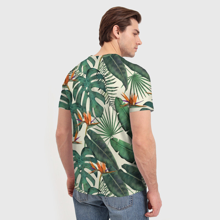Мужская футболка 3D Тропический паттерн фото